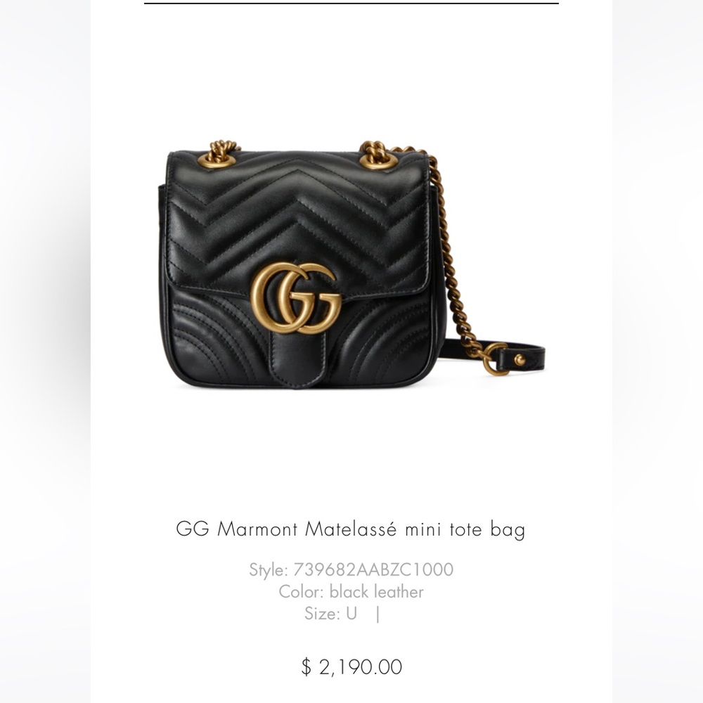 GG Marmont Matelassé mini tote bag